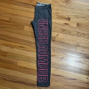 Under Armour Grey & Neon Pink Legging